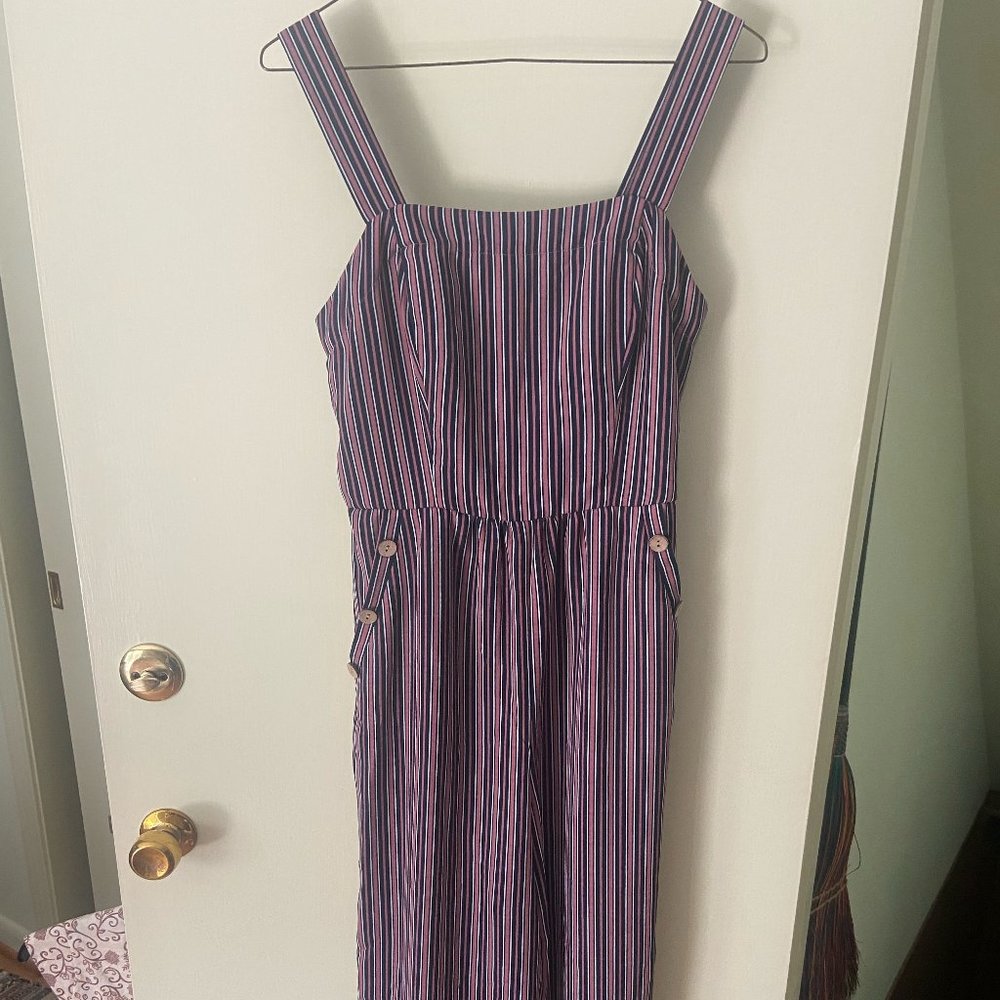 Striped Jumpsuit with Pockets